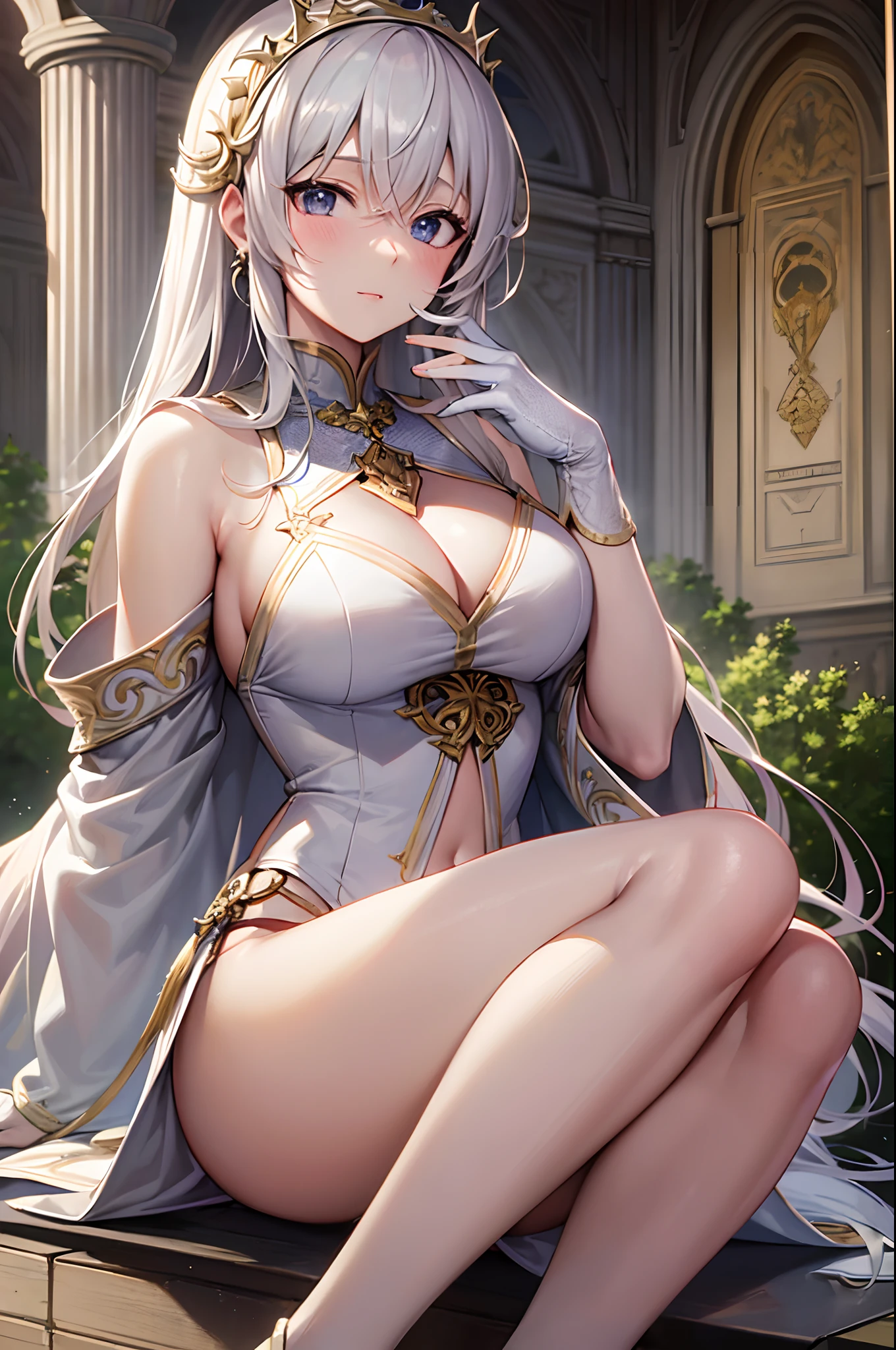 ((Finest quality)),(超A high resolution),(ultra-detailliert),(Meticulous portrayal),((Best Anime)),The best art.,sharpnes,Clair,natural soft light:1.3, Solemn Mass, ((adult woman,)),Female Pope:1.3,