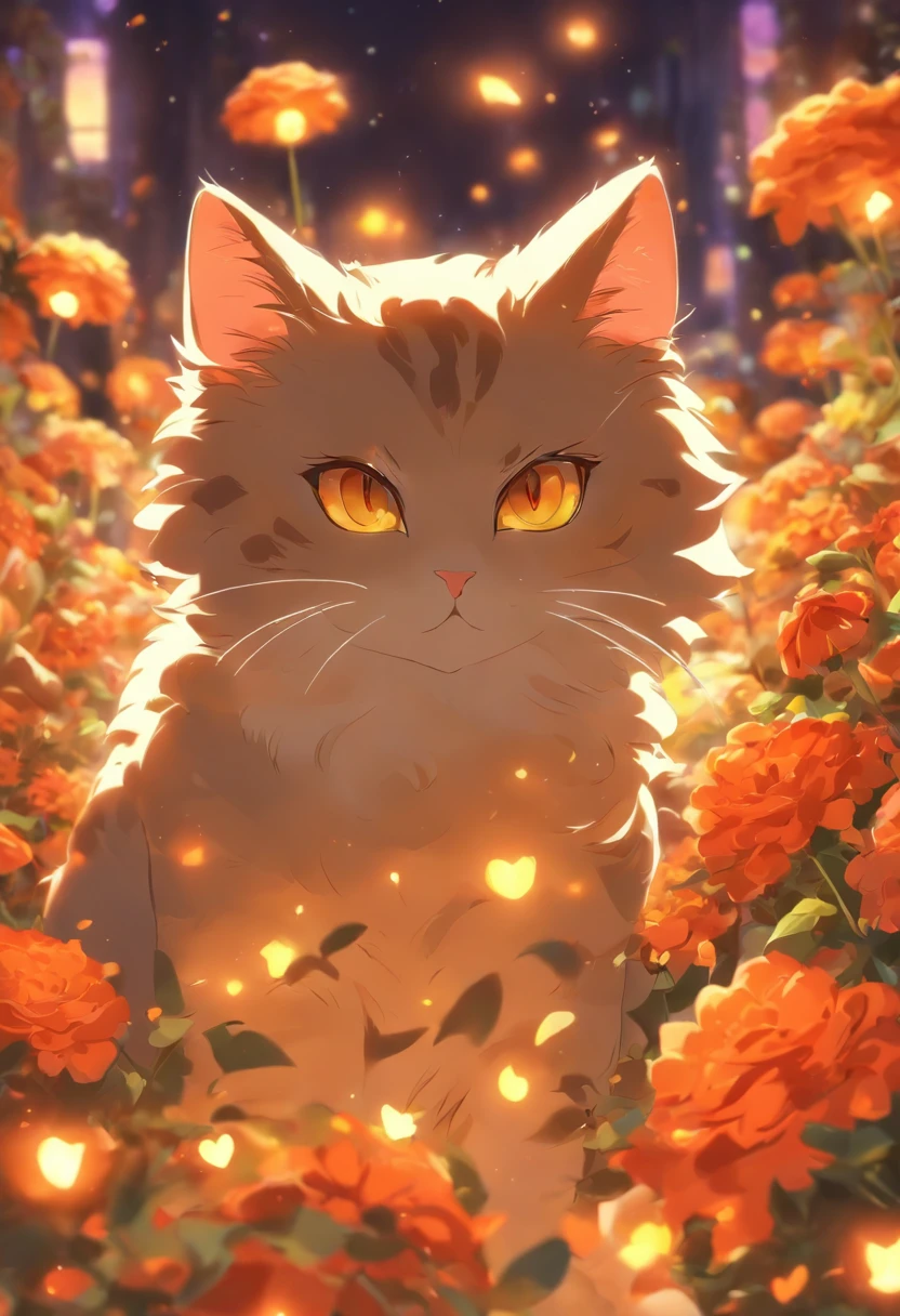 Dream cat, Halloween, Flowers, Close up, High quality