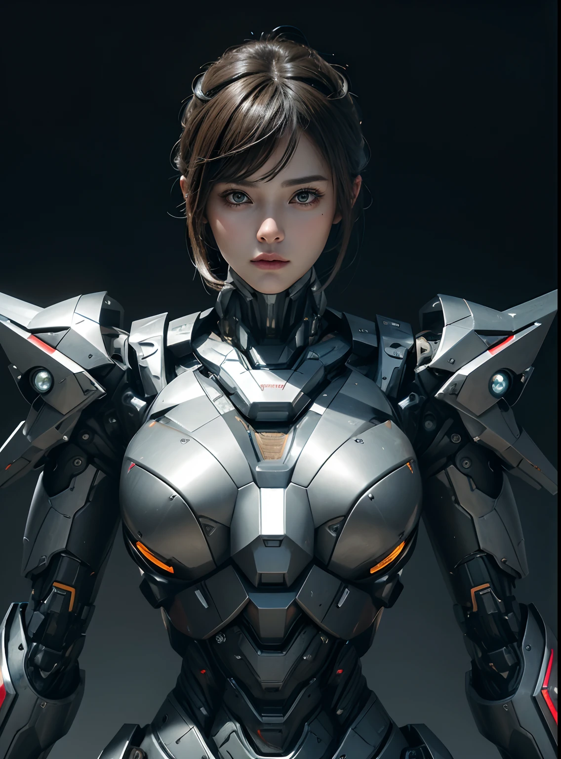 Textured skin, Super Detail, high details, High quality, Best Quality, hight resolution, 1080p, hard disk, Beautiful,(War Machine),2 females,beautiful cyborg woman,Mecha Cyborg Girl,Battle Mode,Girl with a Mecha Body,She wears a futuristic war machine weapon mech,Fulll body Shot