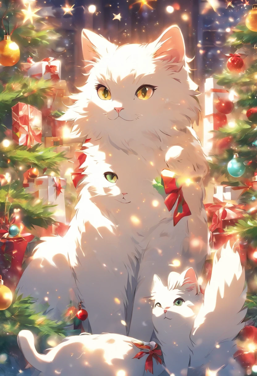 White Cat Christmas Party，Biology is correct