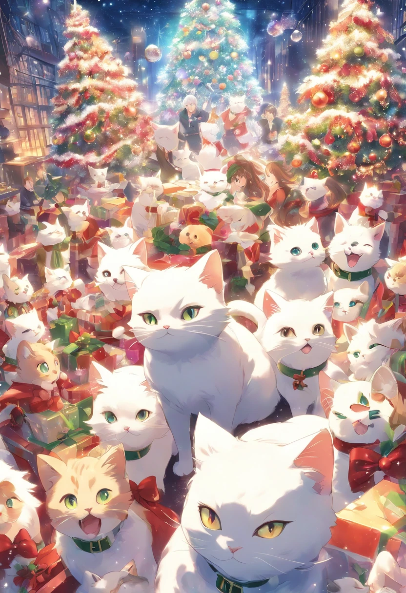 White Cat Christmas Party，Biology is correct