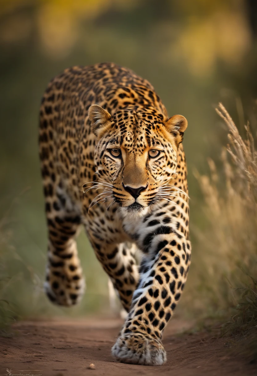 leopard，run