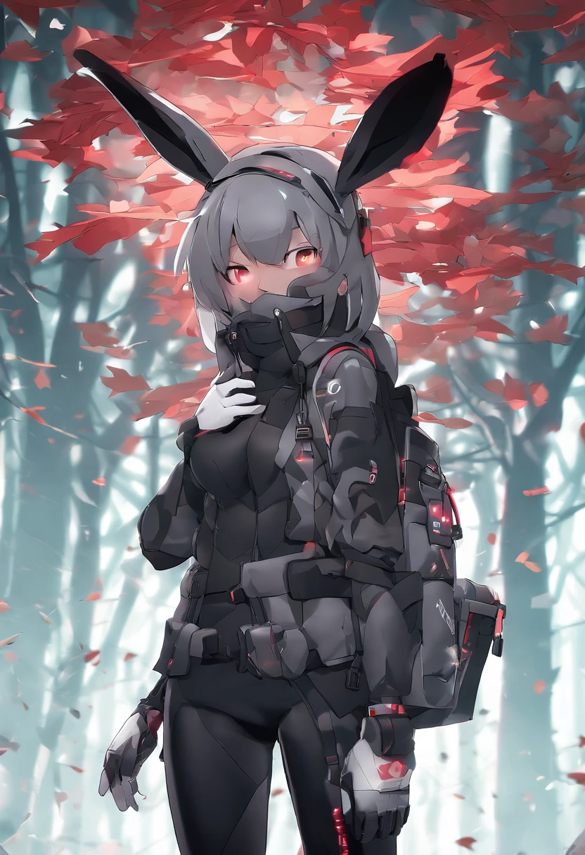 3D rendering of (Profile photo of an adventurous bunny sister standing on a path between autumn leaves), hairy, Big green bright eyes, (Binoculars hanging from your chest:1.37), Sister Rabbit wears a green fashion adventure outfit,green shorts, Red hiking boots on his feet, , cute ears, Red and green camping hats, (Carry a green backpack with you), (trowels), (camping equipment, )Related to many adventurous tools,(compass),
Curious to explore expressions, Cartoon, 4D, Fox,
Background: Autumn Leaf Forest Trail Red Forest, autumn forest, red illuminating fog, In a red dream, really beautiful forest, Beautiful forest, Beautiful hazy wood, Red shade spray, Breathable and beautiful trees, breath-taking beautiful trees, red fog, beautiful forests and trees, Bright but dark red, red trees,{{Masterpiece}},{{{Best quality}}},{{Ultra-detailed}}, {{{illustration}}},{{Disheveled hair}},concept art of character,Game scene graph,Clear facial features,close up photograph,Photography,postapocalyptic,Masterpiece,archviz/building rendering,Quixel Megascans Render,corona rendered,rendering by octane,v-ray,High detail,hyper qualit,high resolution,trending on artstationh,hyper photorealism,surrealism,HD,8K tilt shift,Long shot,Split Lighting,