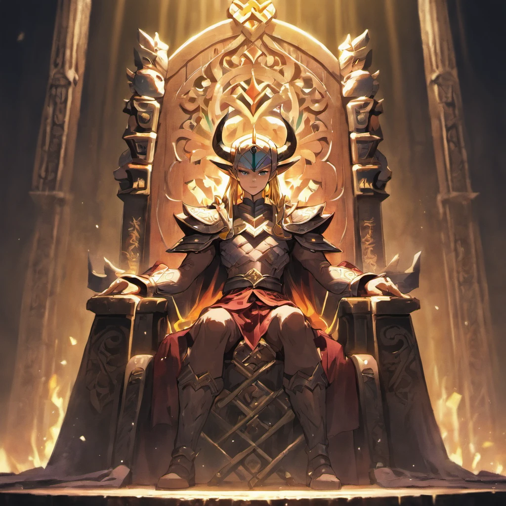 The Jair Vikings sit on a throne