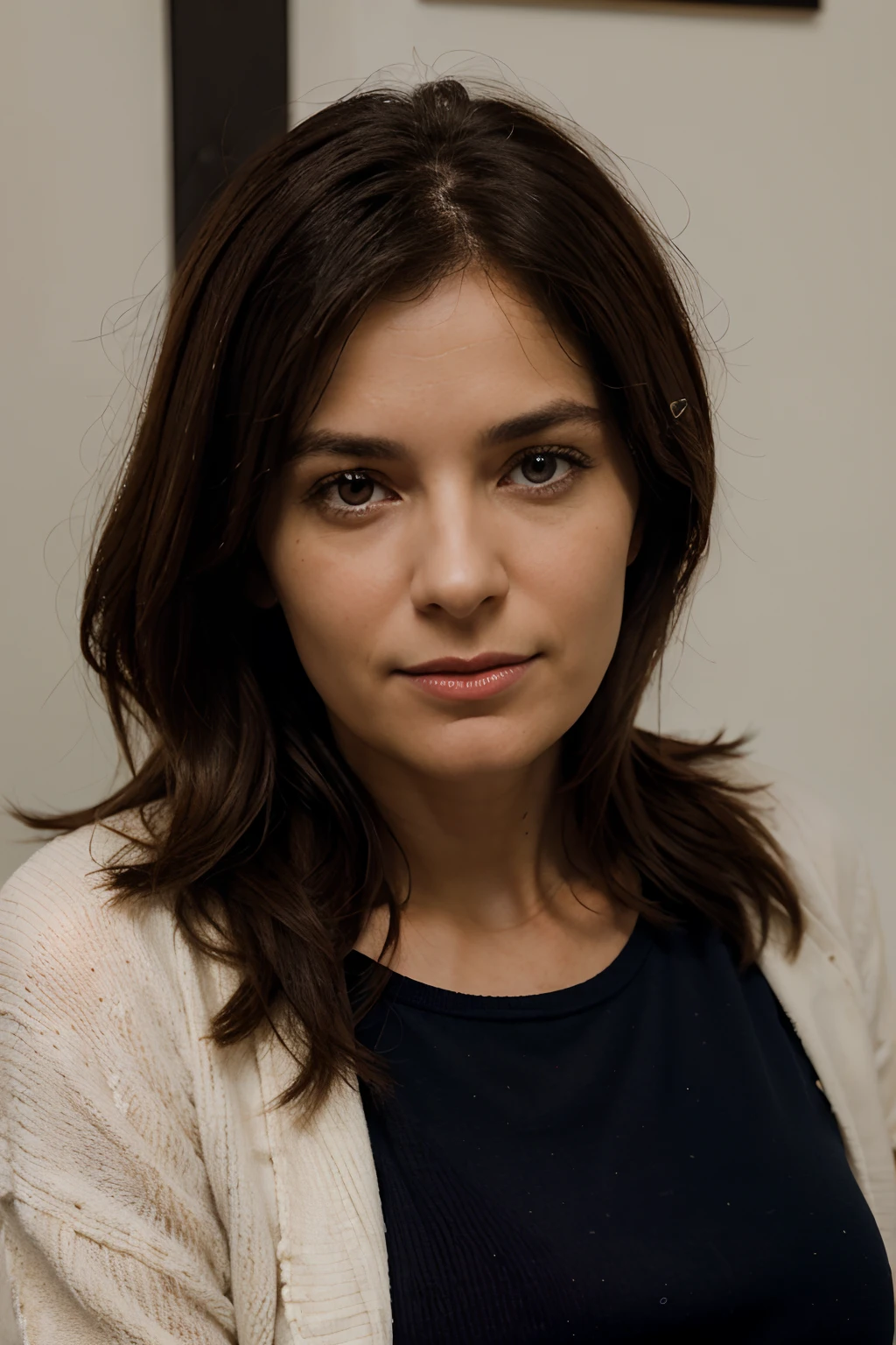 portrait d'une femme de 40 ans, nue
