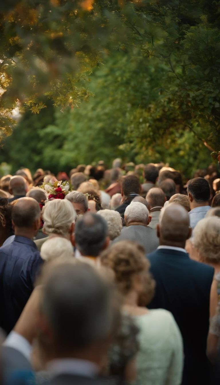 Create images of people at a wake