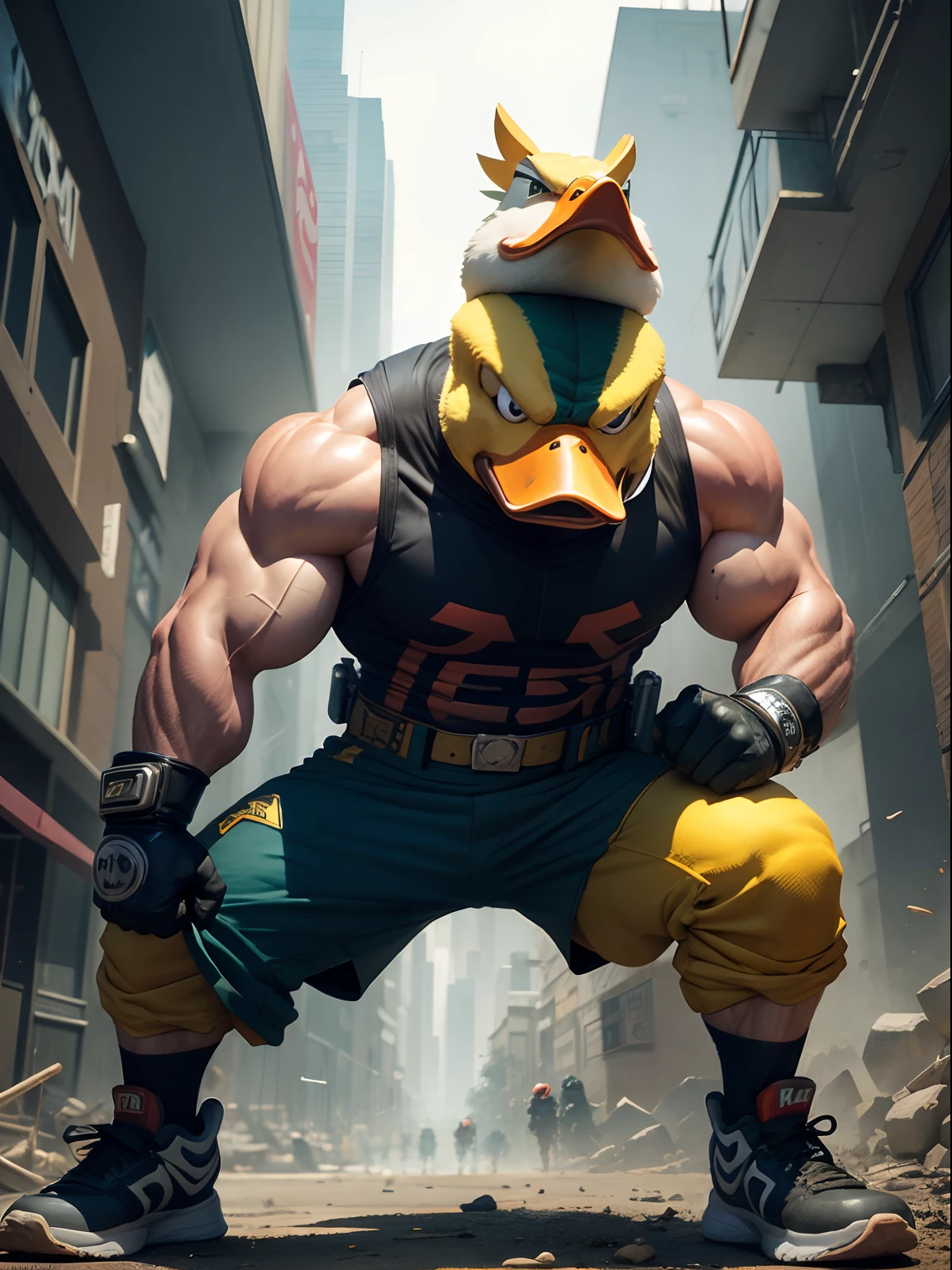 Angry Strong Anthropomorphic Duckhead,jim lee, david finch, alto contraste, comics,  streetwear,