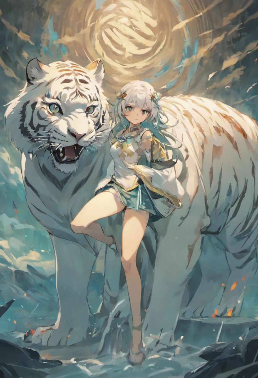the white tiger,No girls, No person, Mountain and Sea Scriptures,Mythical beasts,Handsome,Missing characters