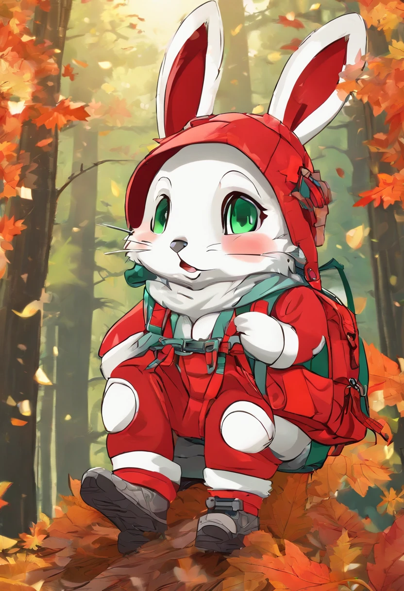 3D rendering of (An adventurous rabbit stands on the path between the autumn leaves), hairy, Green bright rabbit, (Binoculars hanging from your chest:1.37), Green fashion adventure clothing,green shorts, Wear red hiking boots on your feet,, cute ears, (Red and green berets:1.34),Red and green camping hats, (Carry a green backpack with you), (trowels), (camping equipment, )Related to many adventurous tools,(compass:1.37),
Curious to explore expressions, Cartoon, 4D, Fox,
Background: Autumn Leaf Forest Trail Red Forest, autumn forest, red illuminating fog, In a red dream, really beautiful forest, Beautiful forest, Beautiful hazy wood, Red shade spray, Breathable and beautiful trees, breath-taking beautiful trees, red fog, beautiful forests and trees, Bright but dark red, red trees,{{Masterpiece}},{{{Best quality}}},{{Ultra-detailed}}, {{{illustration}}},{{Disheveled hair}},concept art of character,Game scene graph,Clear facial features,close up photograph,Photography,postapocalyptic,Masterpiece,archviz/building rendering,Quixel Megascans Render,corona rendered,rendering by octane,v-ray,High detail,hyper qualit,high resolution,trending on artstationh,hyper photorealism,surrealism,HD,8K tilt shift,Long shot,Split Lighting,