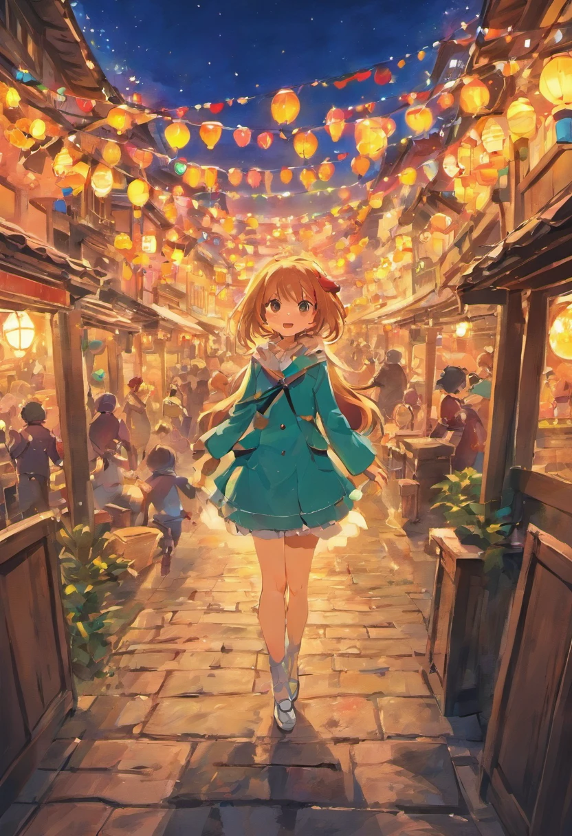 The village is brightly decorated,People are ready to celebrate the holiday
