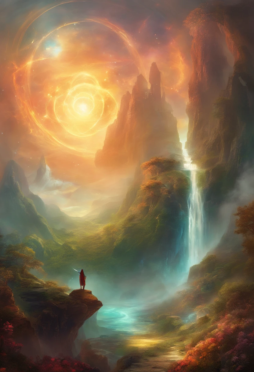 The mysterious god in the center of the universe is an astral body, Deep meditation, Ethereal atmosphere, Orico, Born in the universe