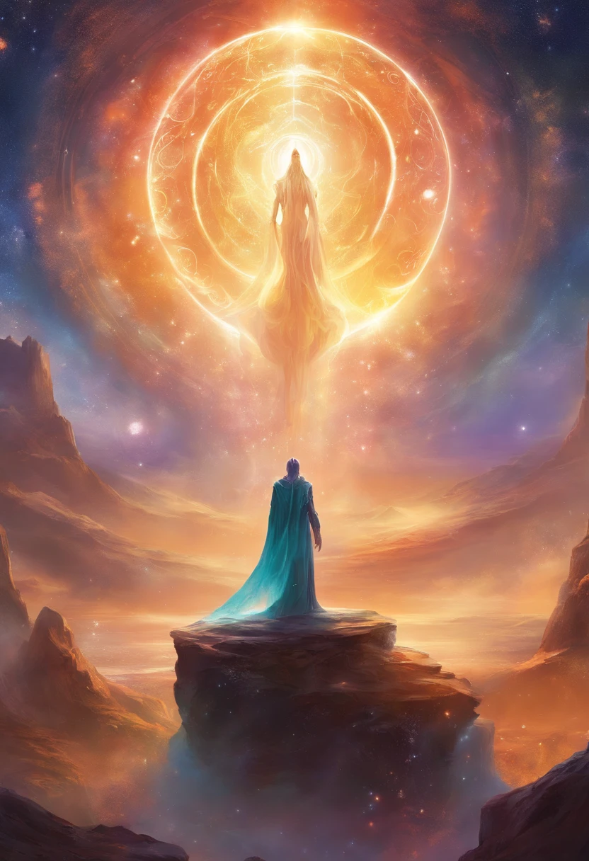The mysterious god in the center of the universe is an astral body, Deep meditation, Ethereal atmosphere, Orico, Born in the universe