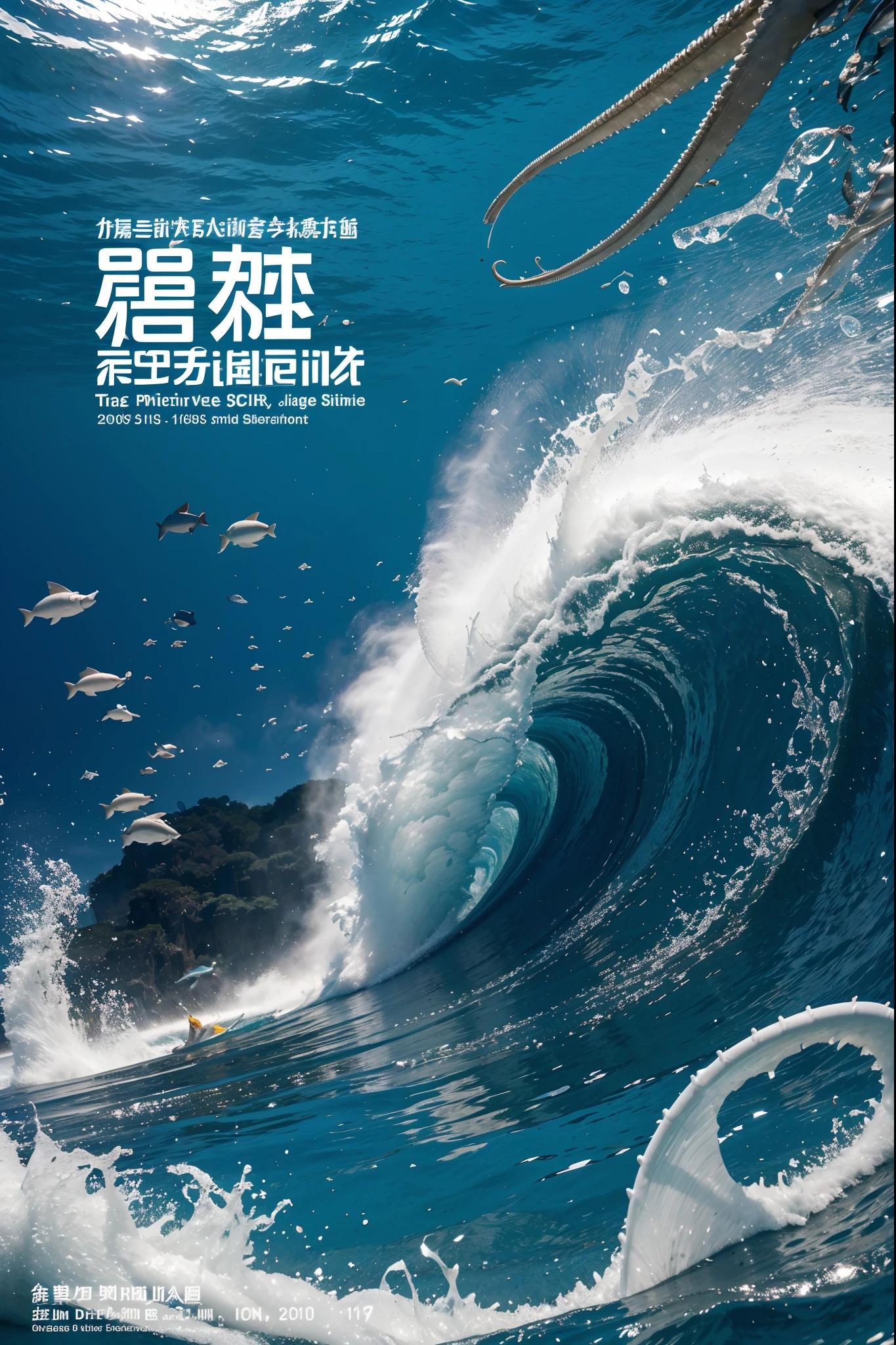 Best quality,Protecting the oceans,poster for,Marine debris，super high image quality，Masterpiece，超高分辨率，