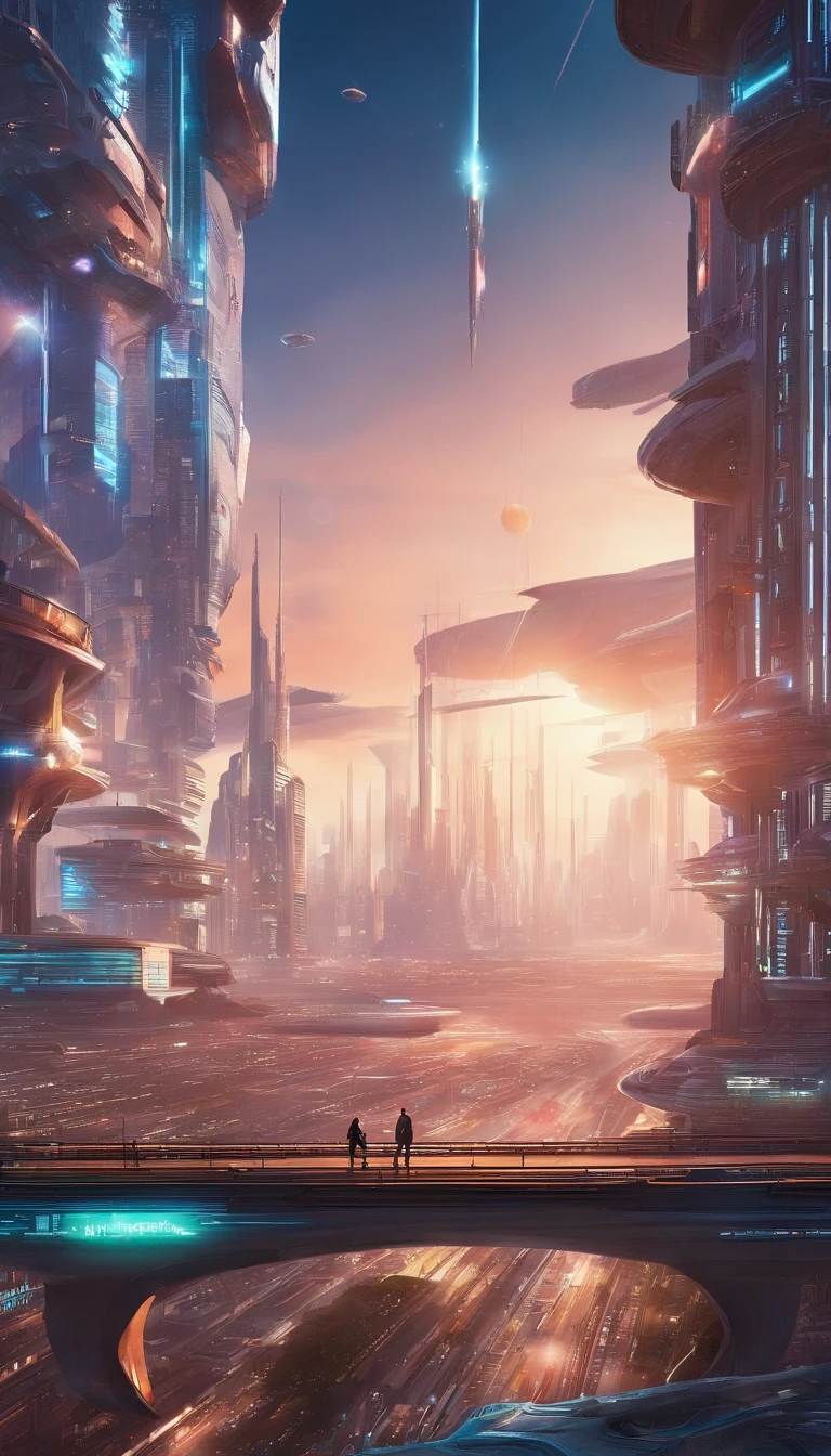 futuristic city with futuristic train and futuristic buildings at night, future concept art, otherwordly futuristic city, in fantasy sci - fi city, beautiful city of the future, futuristic utopian city, concept art 8 k resolution, concept art 8k resolution, city of the future, futuristic space port, concept art 8 k, sci-fi hollywood concept art
