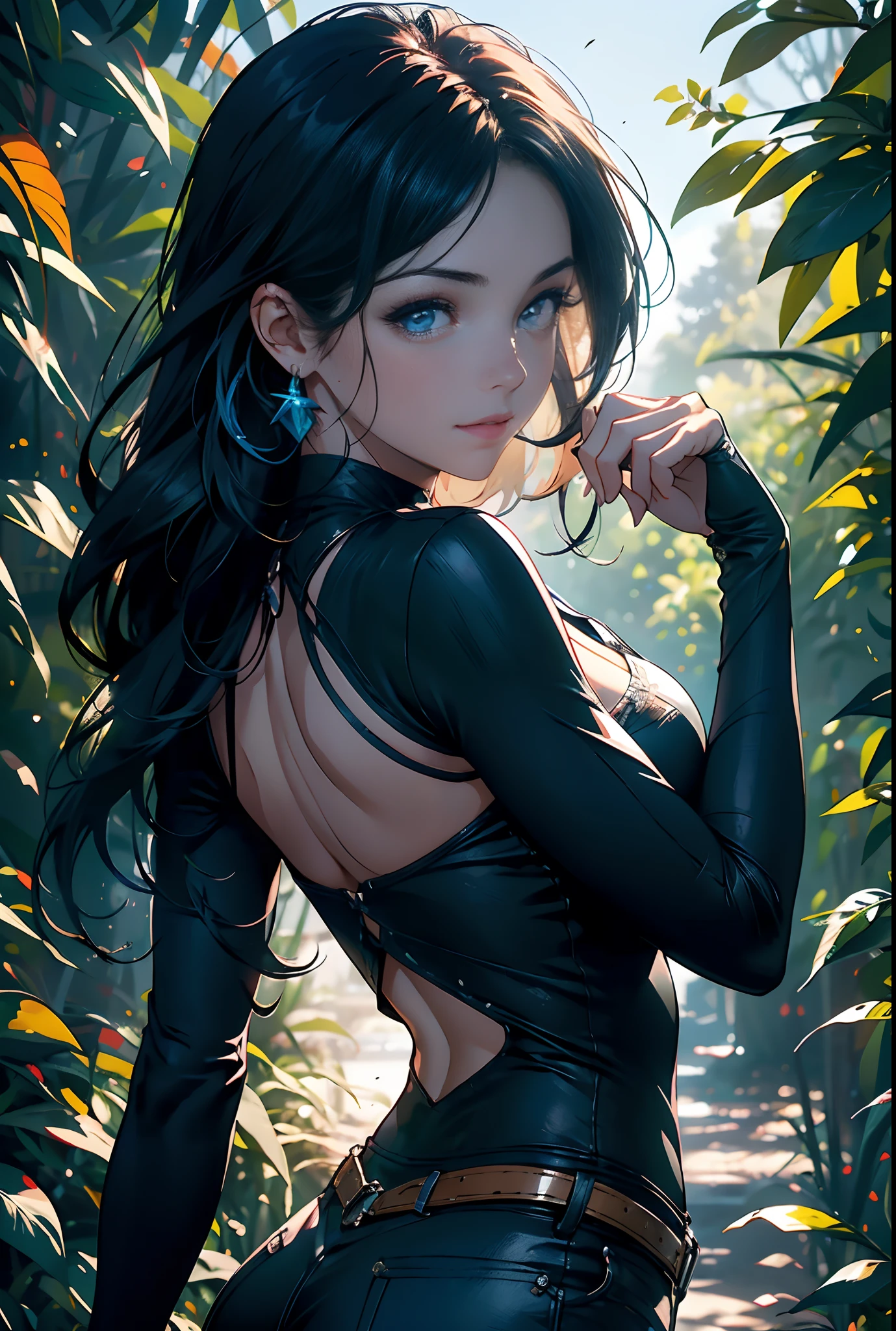 A jungle, with intense rainfall, monochromatic, vines all around, giant and wet trees, masterpiece, best quality, high quality, extremely detailed CG unity 8k wallpaper, oil paiting, award winning photography, Bokeh, Depth of Field, HDR, bloom, Chromatic Aberration ,Photorealistic,extremely detailed, trending on artstation, trending on CGsociety, Intricate, High Detail, dramatic, art by midjourney, volumetric lighting