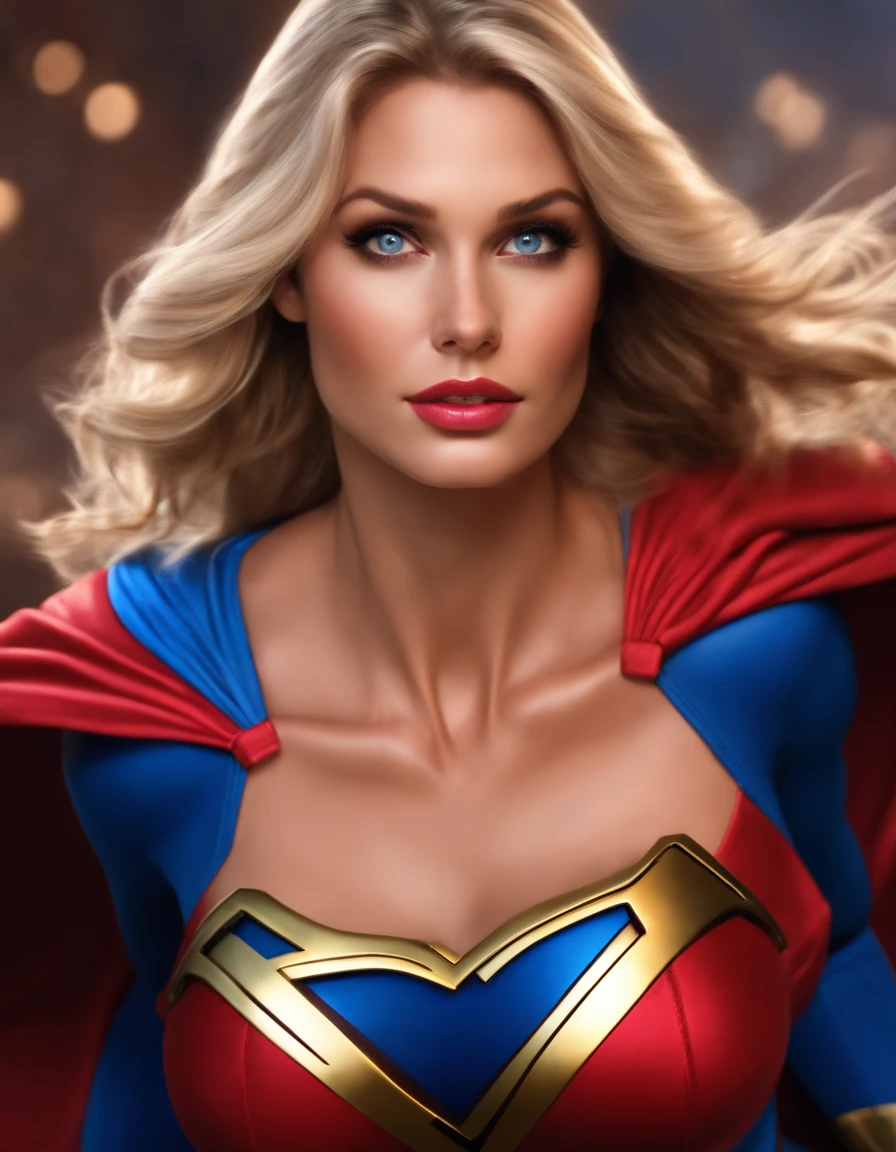 Hyper-realistic sexy supergirl in a bang