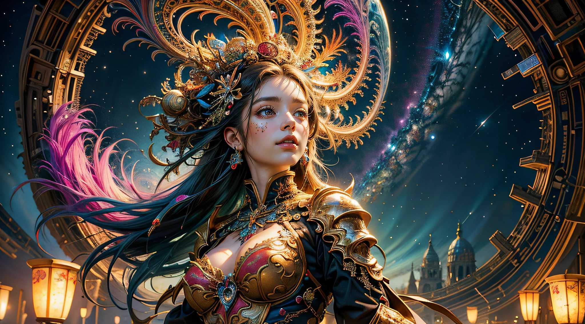 (masterpiece, top quality, best quality, official art, beautiful and aesthetic:1.2), (1girl), extreme detailed,(fractal art:1.3),colorful,highest detailed, antasy, lady