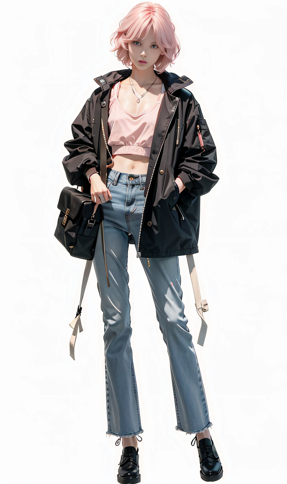 a close up of a woman with long hair, red eyes colour, serious face, serious eyes, straight-faced, beautiful haired girl, short hair, (short hair), ((light pink hair)), light pink hair, light pink hair, high quality, full body, (photorealistic:1.4), raw photo, 1girl, looking_at_viewer, makeup, solo, light smile,shadows, contrast, analog style (look at viewer:1.2) (skin texture) (film grain:1.3), (warm hue, warm tone:1.2), close up, cinematic light, sidelighting, ultra high res, best shadow, RAW, RAW photo, a 22-year-old, lipstick, soft lighting, high quality, ((soft lighting:1.4),(pale skin:1.4), highres, sharp focus, extremely detailed, (spotlight), stage, beautiful detailed eyes, masterpiece, cinematic lighting, dslr, Fujifilm XT3,
