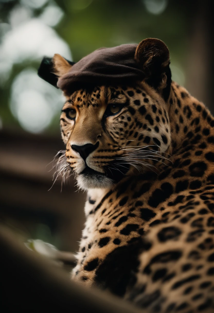shinigami,(top-quality、8K、32K、masterpiece、nffsw:1.3)、(The ultra -The high-definition)、(Photorealsitic:1.4)、leopard pattern,Perfect eyes,Charming perfect figure,:1.2 Depth of field,background of hell,、