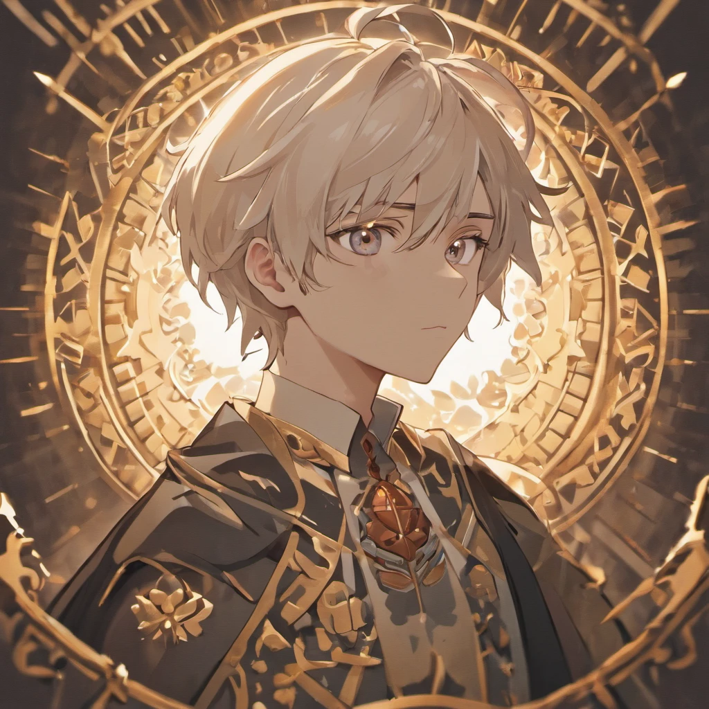 White-haired anime character with a chain on his wrist, White-haired deity, detailed Key Anime Art, Detailed fan art, ((Chain)), Popular topics on artstation pixiv,, Key Anime Art, boy,