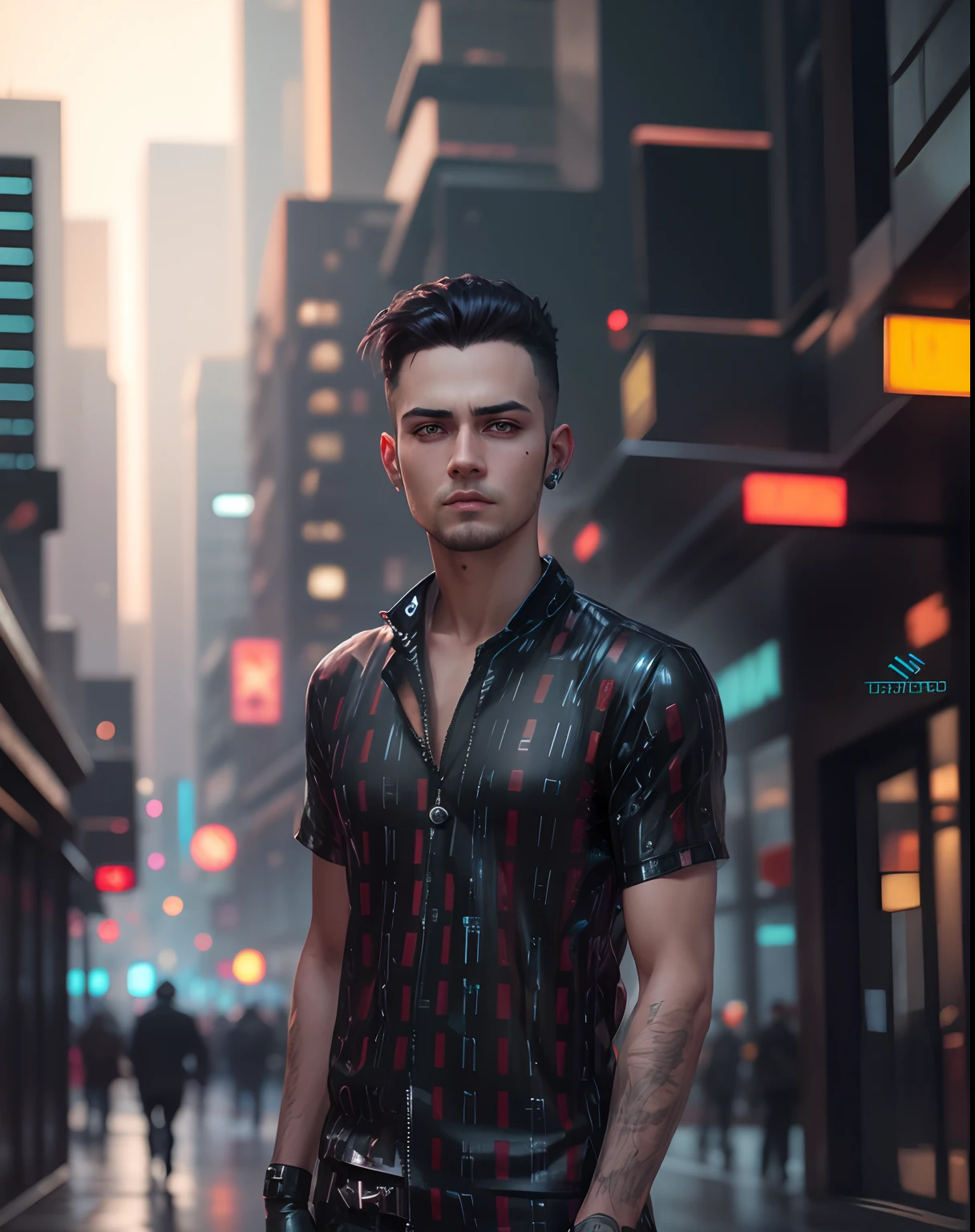 Change background cyberpunk handsome boy, realistic face,8k,ultra realistic,