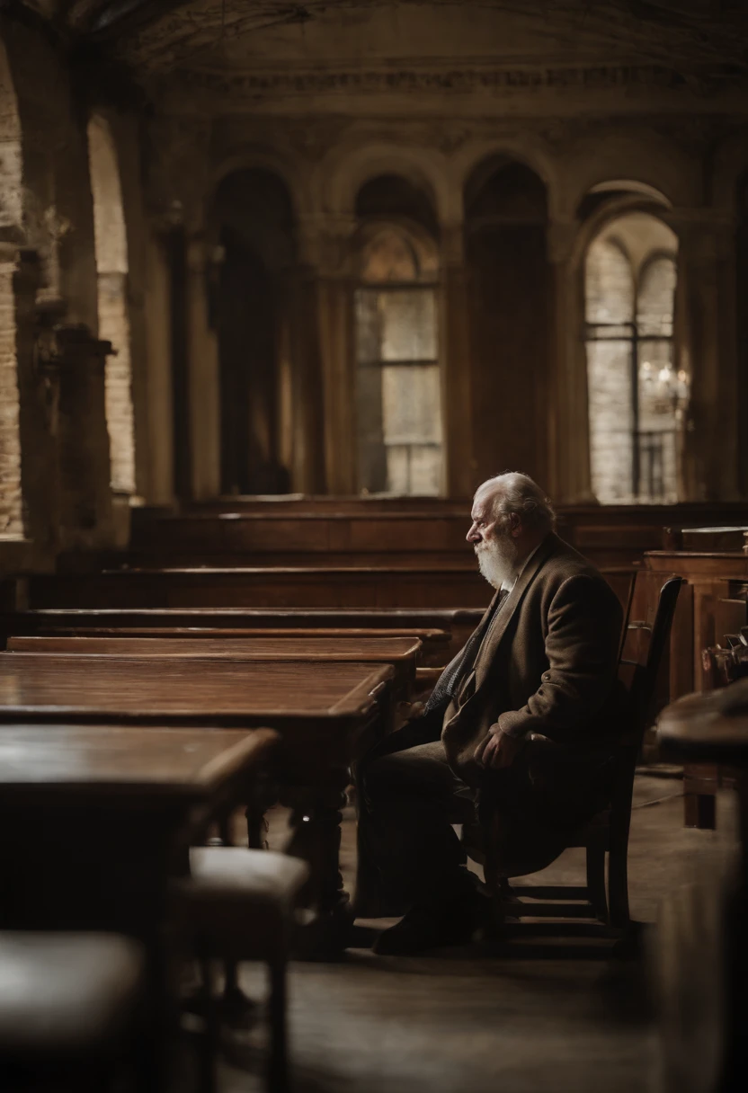 rosh yeshiva, hyper realiste, fuixe l'objectif
