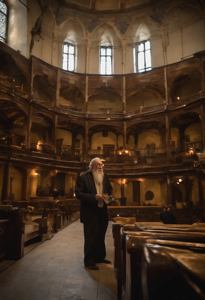 rosh yeshiva, hyper realiste, fuixe l'objectif