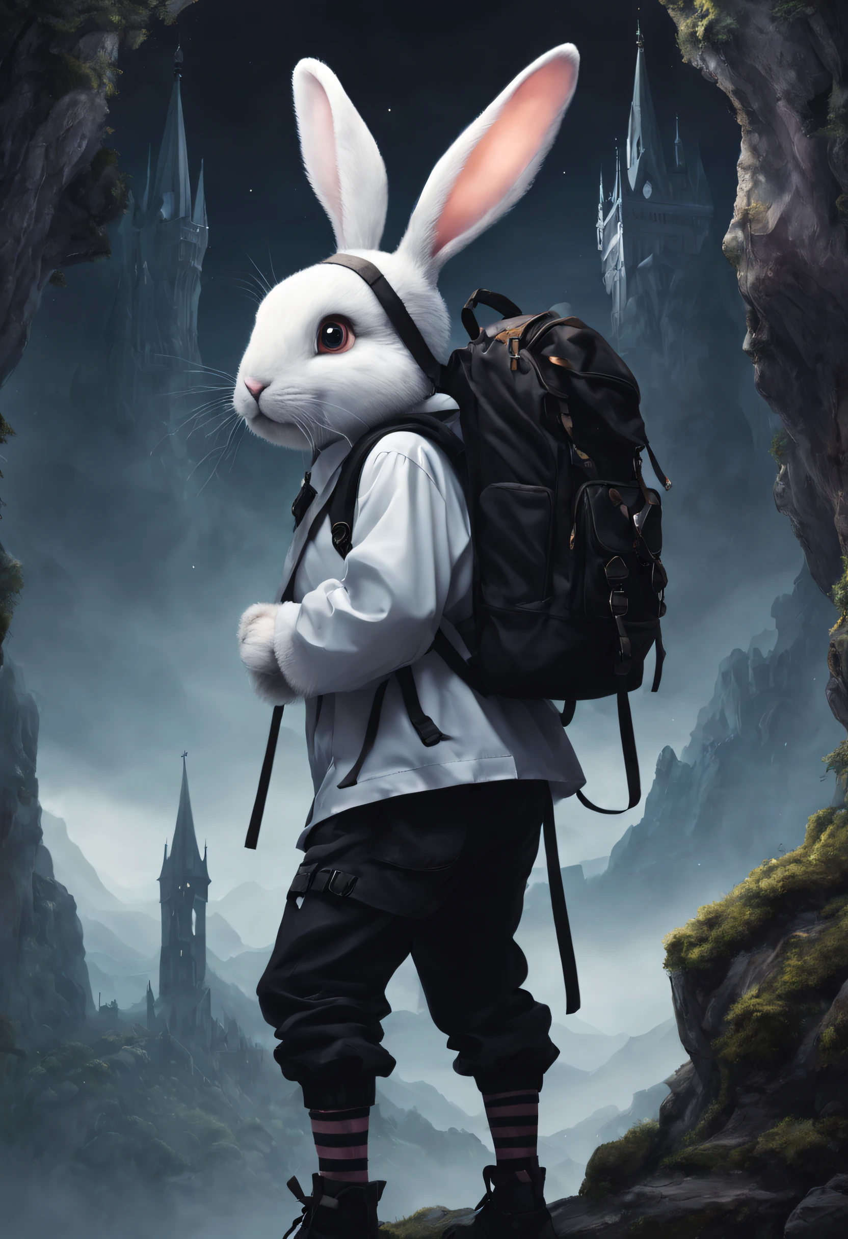 Bunny backpack,Magic Rabbit,Climb dangerous peaks,Explore the Gothic mystical space