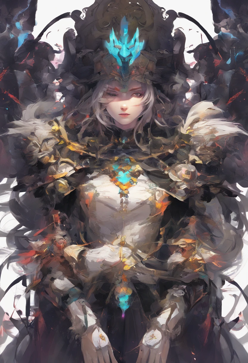 splashart、Lion's head、((black backgrounds))、piercingeyes、Magnificent Instagram、art  stations、splash style of colorful paint、outlines、hyperdetailed intricately detailed、Unreal Engine、Fantastical、intricate detailes、Splash Screen、Complementary color scheme、fantasy concept art、8K分辨率、Deviant masterpieces、an oil painting、heavy strokes、Paint dripping、splashart