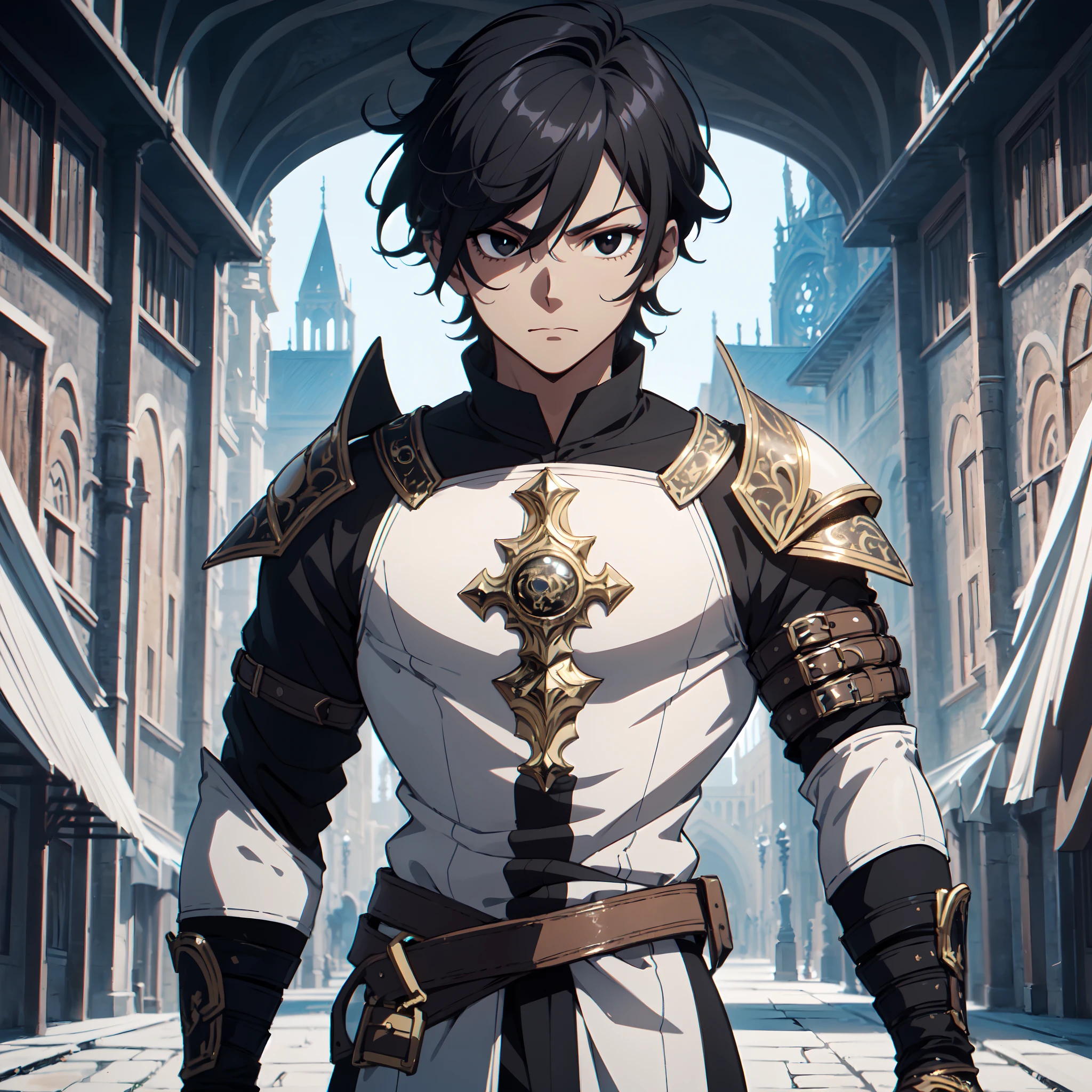 128K Ultra High Definition,
128K Ultra High Quality,
128K Ultra High Resolution,
Best Definition,
Best Quality,
Best Resolution,
Perfectly Detailed,
Perfectly Designed,
Extremely Detailed,
Extremely Designed,
Hyper Detailed,
Hyper Definition,
Hyper Quality,
Hyper Resolution,
Masterpiece,
(((Anime))),
Body Shot,
(((Boy))),
Handsome,
Muscular Body,
(((Black Short Hair))),
(((Black Eyes))),
(((Hyper Detailed & Perfectly Designed With Ultra High Quality White Tribal Armor))),
(((Inside Of Medieval Royal Palace Background Scenery))),