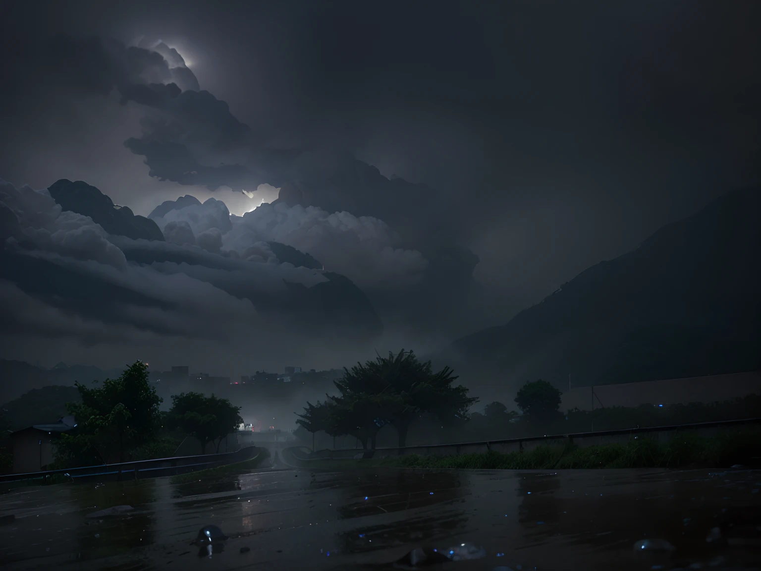 4AM The Rainy Season In Seoul Has Begun , Umbrella Sound For Sleep , Rain Sounds 4K HDR