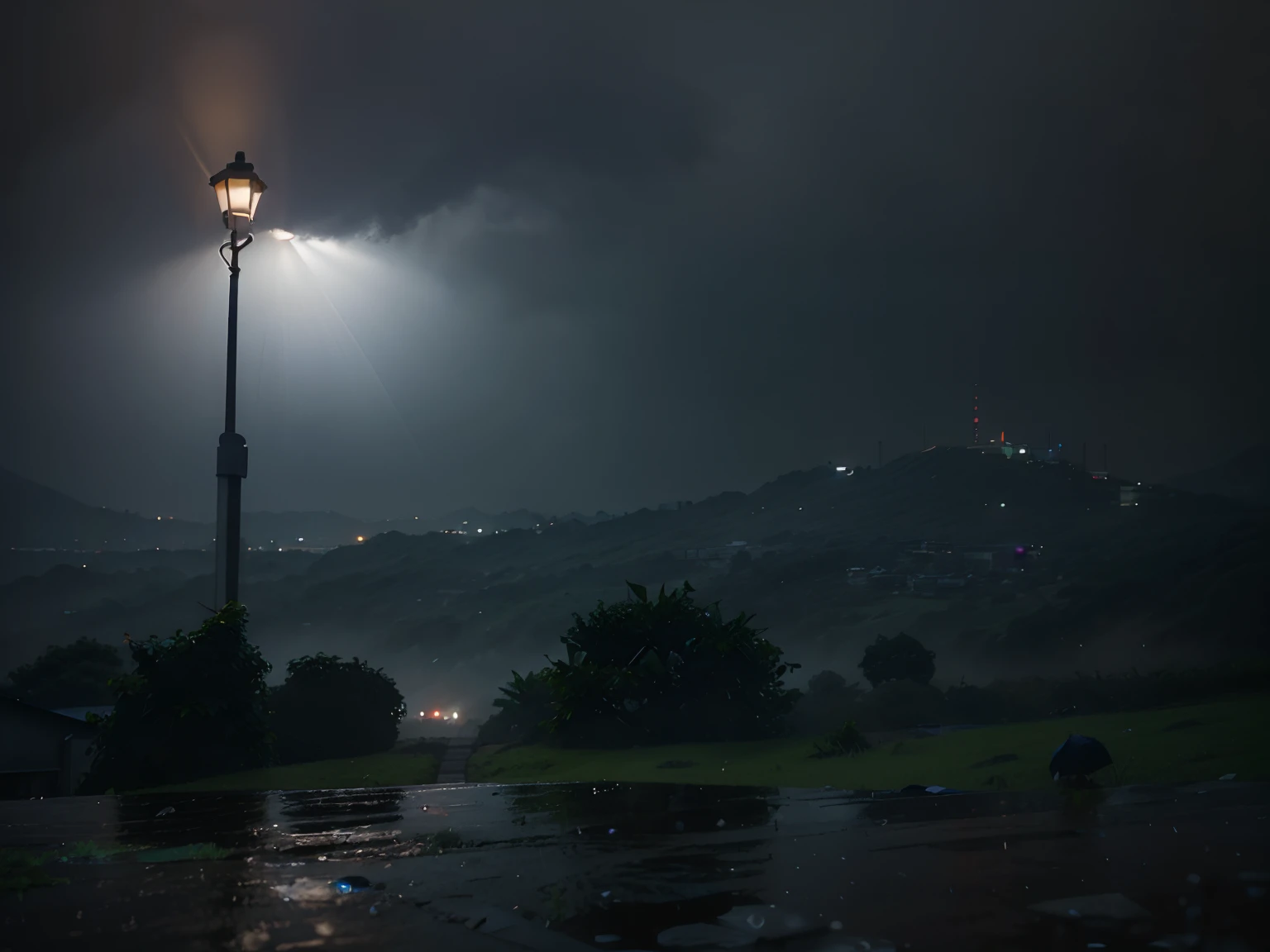 4AM The Rainy Season In Seoul Has Begun , Umbrella Sound For Sleep , Rain Sounds 4K HDR