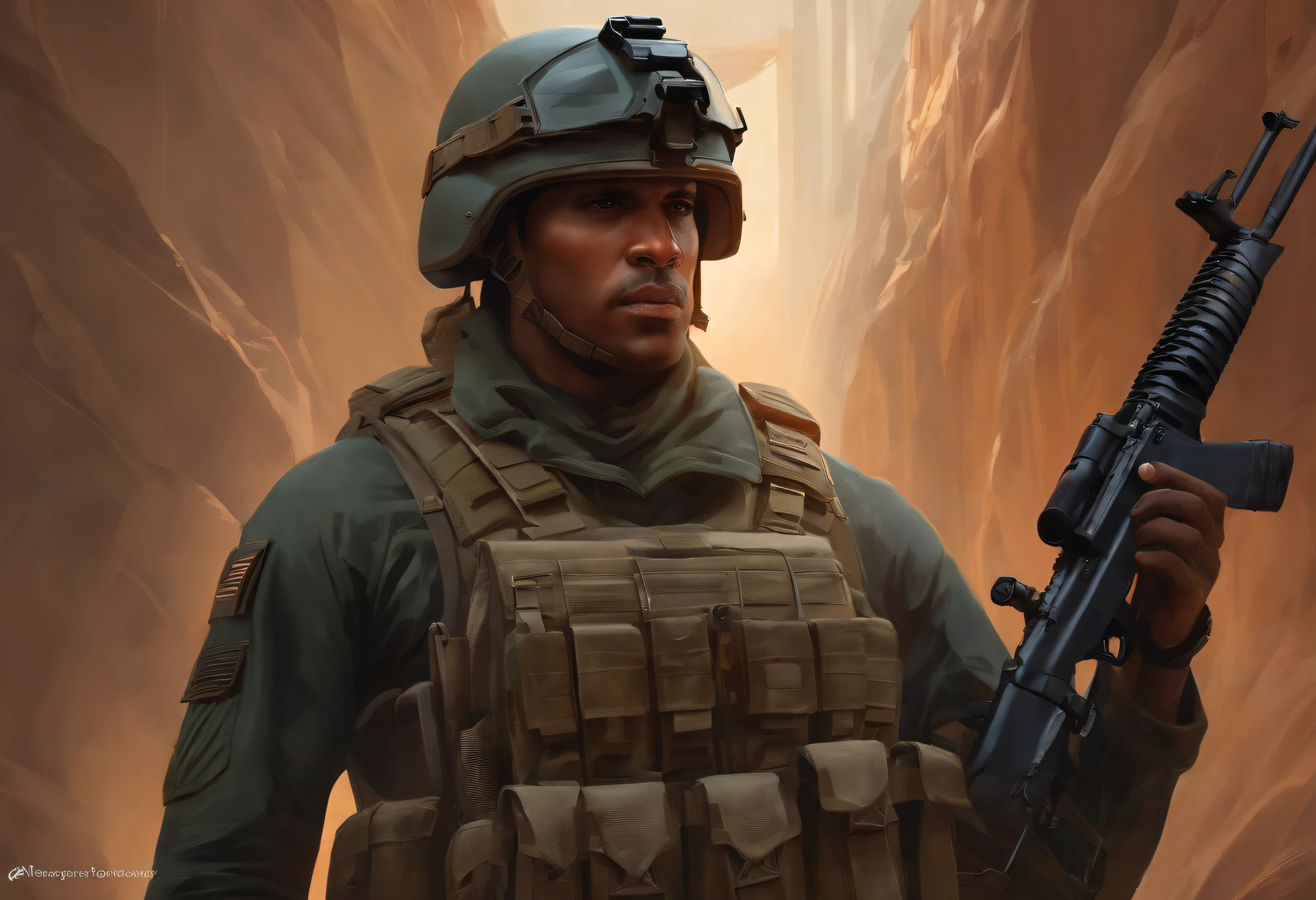 Army ghosts, special forces, realistic portrait, symmetrical, highly detailed, digital painting, artstation, conceptobyl, smooth, sharp focus, illustration, cinematic lighting, art by artgerm and greg rutkowski and alphonse mucha