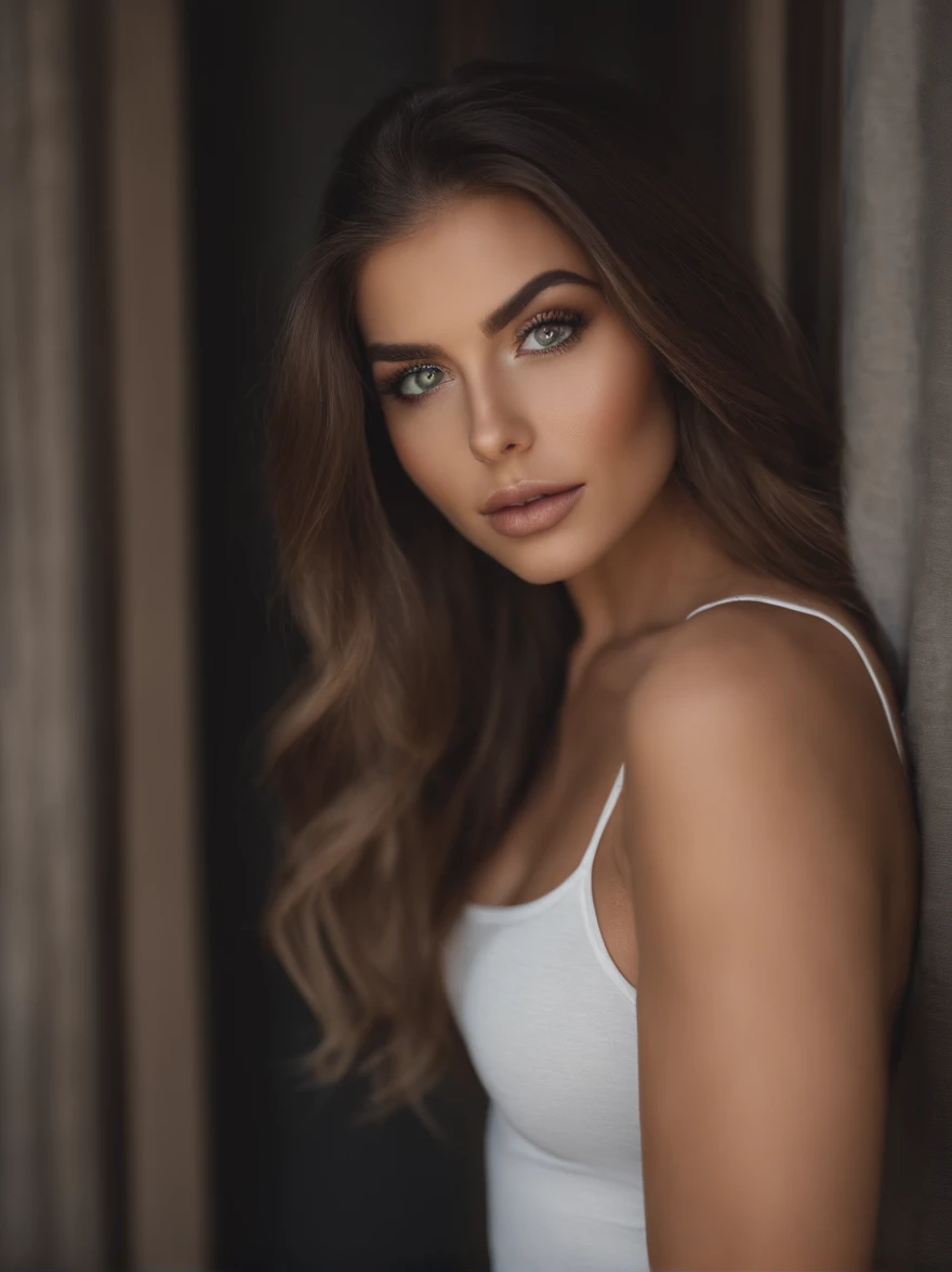 Mulher sem camisa, Menina sexy com peitos grandes, Retrato Sophie Mudd, Retrato de Corinna Kopf, cabelos loiros e olhos grandes, Corpo inteiro pelada, Olhos no clube Violet Myers, ohne Maquiagem, maquiagem natural, staring directly at camera, Rosto com Artgram, dezentes Maquiagem, Impressionante tiro de corpo inteiro, no quarto, Fission, porno, xxx, sexy, vagina