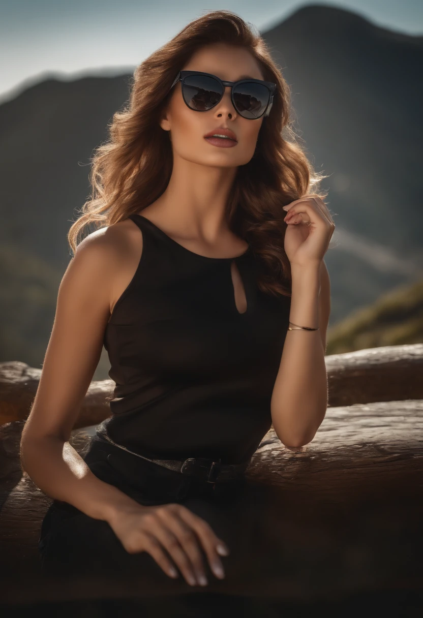 16, girlish, imagen medio cuerpo tipo documento, (La mejor calidad, 4k, 8k, A high resolution, Obra maestra:1.2), Ultra detallado, (realista, fotorrealista, fotorrealista:1.37), Sportrait, vivid colors, Dramatic lighting, con gafas de dctora, , chica que va a presentar una noticia