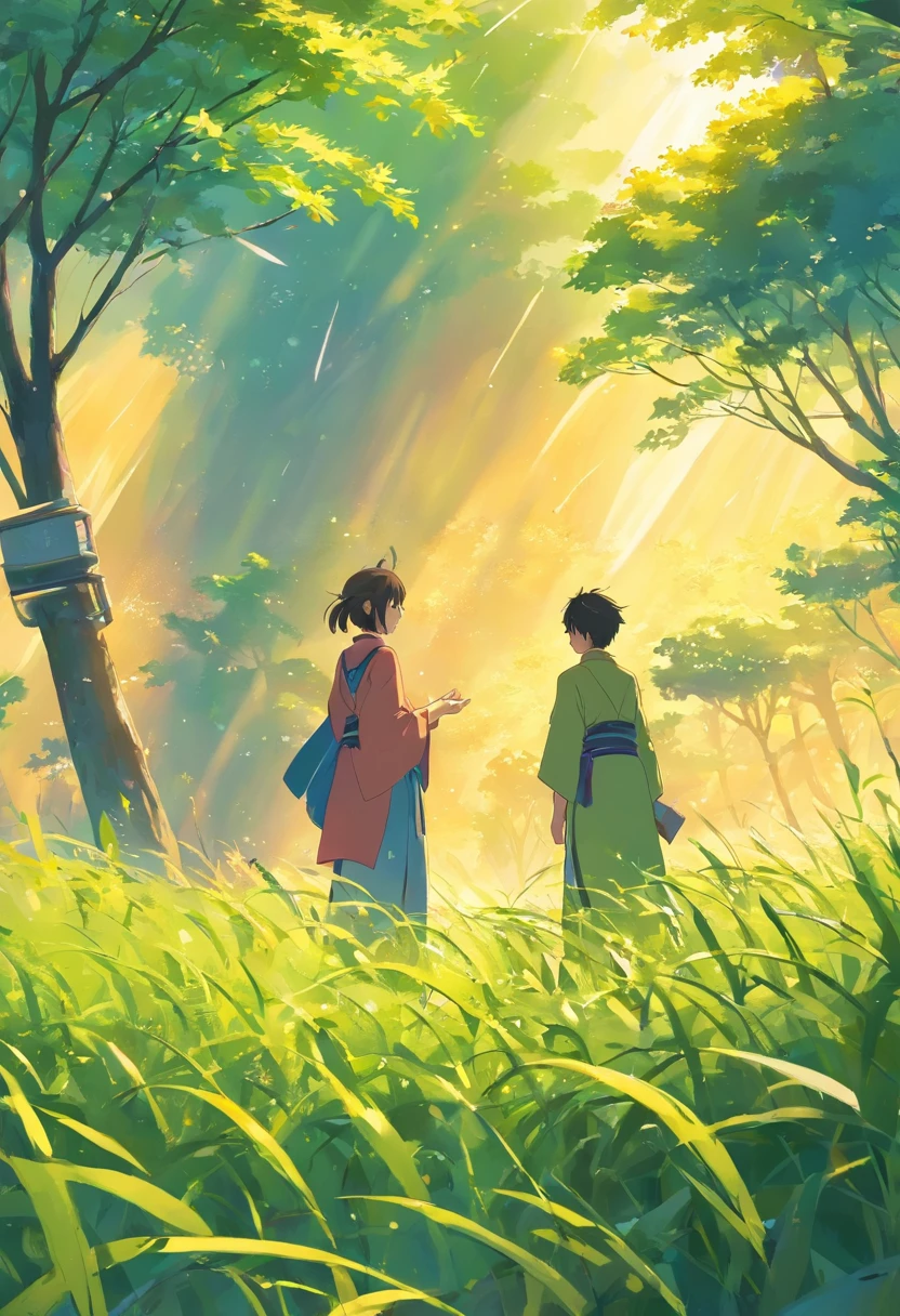 Scenes:Zhuang gathering scene,Wise men discuss countermeasures
aside:The wise men of the Zhuang people began to look for a solution to the problem of pests。
Wise Men 1:We have to find a way to get rid of the pests!
Wise Woman 1:against!We want to protect our crops。