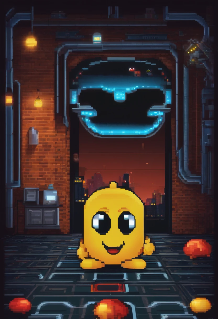 pac man em 2d pixel