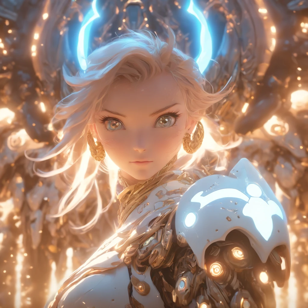 (Cowboy shot:1.2),(Wide Angle Shot), (Long Shot:1.3), (Intricate details:1.4), (Masterpiece) , ((Anime Robot, Beautiful Golem, ((White Skin)), Angel, 1girl, Magic)), (Perfect Aesthetic Eyes:1.3) , (Detailed Eyes) , (Halo:1.2) , (Elden ring:1.3), (Mechanical Wings), (Wings:1.3), Glowing, Twintails Hair, Multicolored Hair, (Perfect Hands:1.1), (Anatomically Correct Body:1.4), (Perfect Face), Majestic Guardian Knight | Ultra Detailed Robotic Armor | Cinematic Lighting | Intricate filigree metal design | 16k | Unreal Engine 5 | Octane Render | 3d, (anatomically correct :1.4), (In the Holographics Hyperspace Metaverse 50mm, Ultra Detailed, Fantasy Background, Blush, Solo), (Fighting Stance:1.3), (Magic circle:1.3), Lightning Effect, (Ray Tracing), Show Your Ability A.I., (Glowing Eyes) , (Particles Glowing) , 16k Wallpaper, Robot Female,