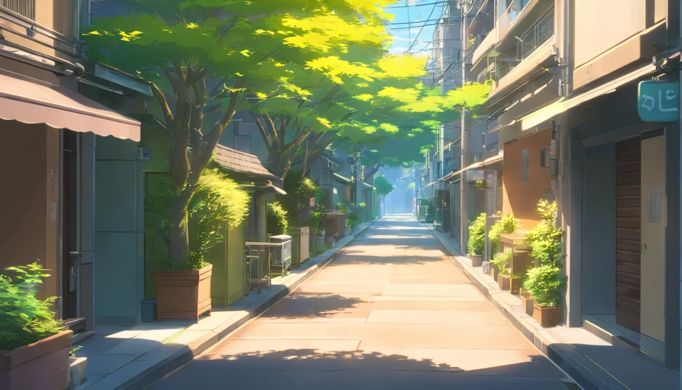 street Background with alleyway Walkway Residential area Daytime during the day telephoto Street Trees Omotesando