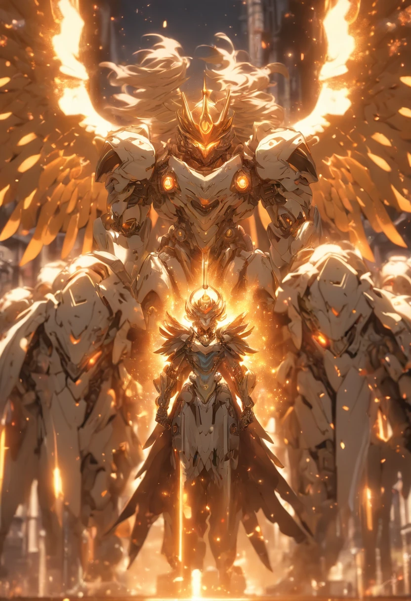 (Full body shot:1.4),(Wide Angle Shot), (Intricate details:1.4), (Masterpiece) , ((Anime Robot, Beautiful White Skin Golem, Angel, 1boy, Magic)), (Perfect Aesthetic Eyes:1.3) , (Detailed Eyes) , (Halo) , (Elden ring:1.4), (Wings:1.3), Glowing, Twintails Hair, Multicolored Hair, (Anatomically Correct Body:1.4) , Angry, (Perfect Face), Saenyo Ancalagon Majestic Guardian Knight | Ultra Detailed Robotic Armor | Cinematic Lighting | Intricate filigree metal design | 16k | Unreal Engine 5 | Octane Render | 3d, (anatomically correct :1.4), (Ultra Detailed, Fantasy Background, Blush, Solo, Fightning Stance), (magic circle:1.3), Lightning Effect, (Ray Tracing), Show Your Ability A.I., (Glowing Eyes) , (Particles Glowing) , 16k Wallpaper, Robot Female, Trending on Pintrest, By Nimox AI, UHD