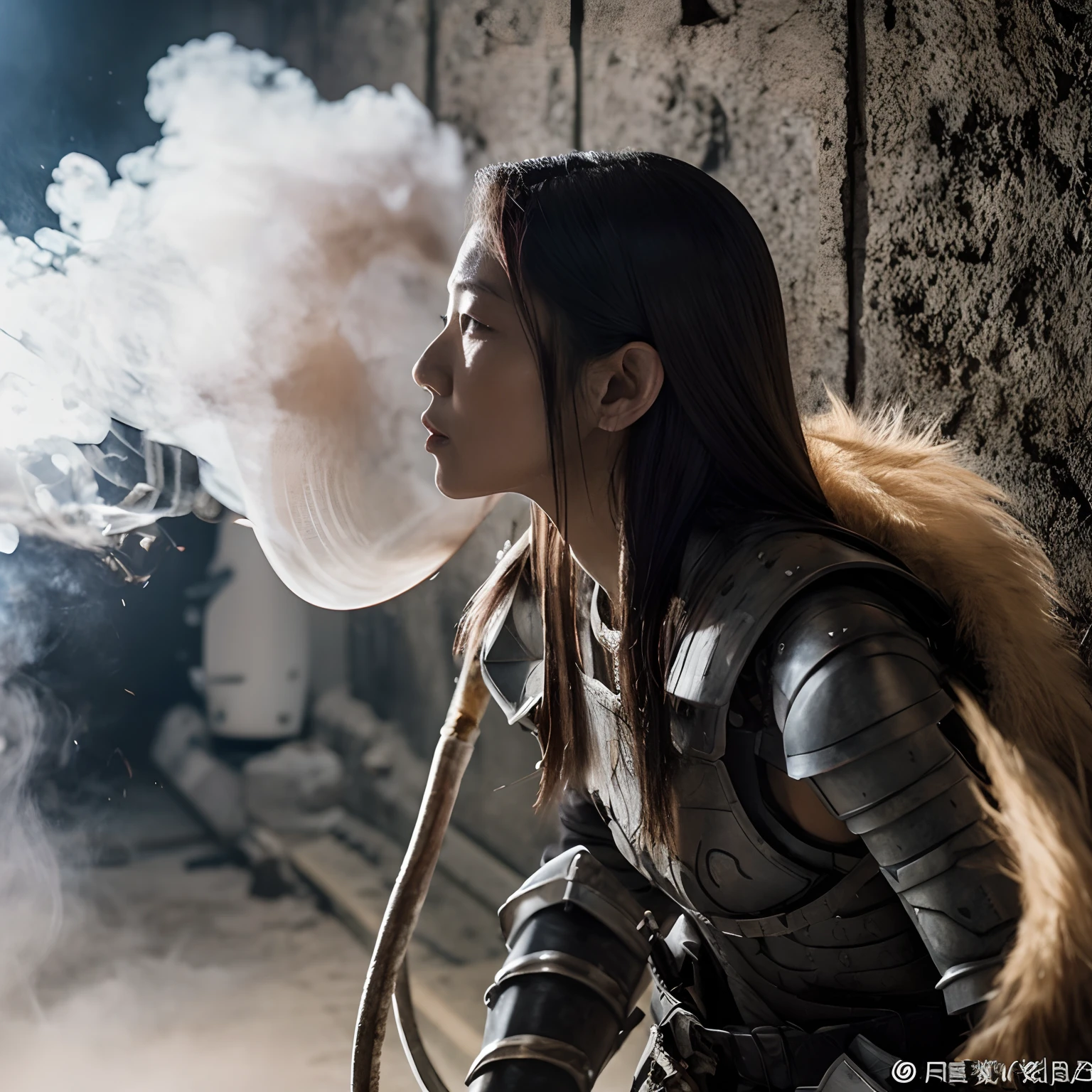 Great wall,Smoke of war,beast of prey,extraterrestial,Armored beauty warrior