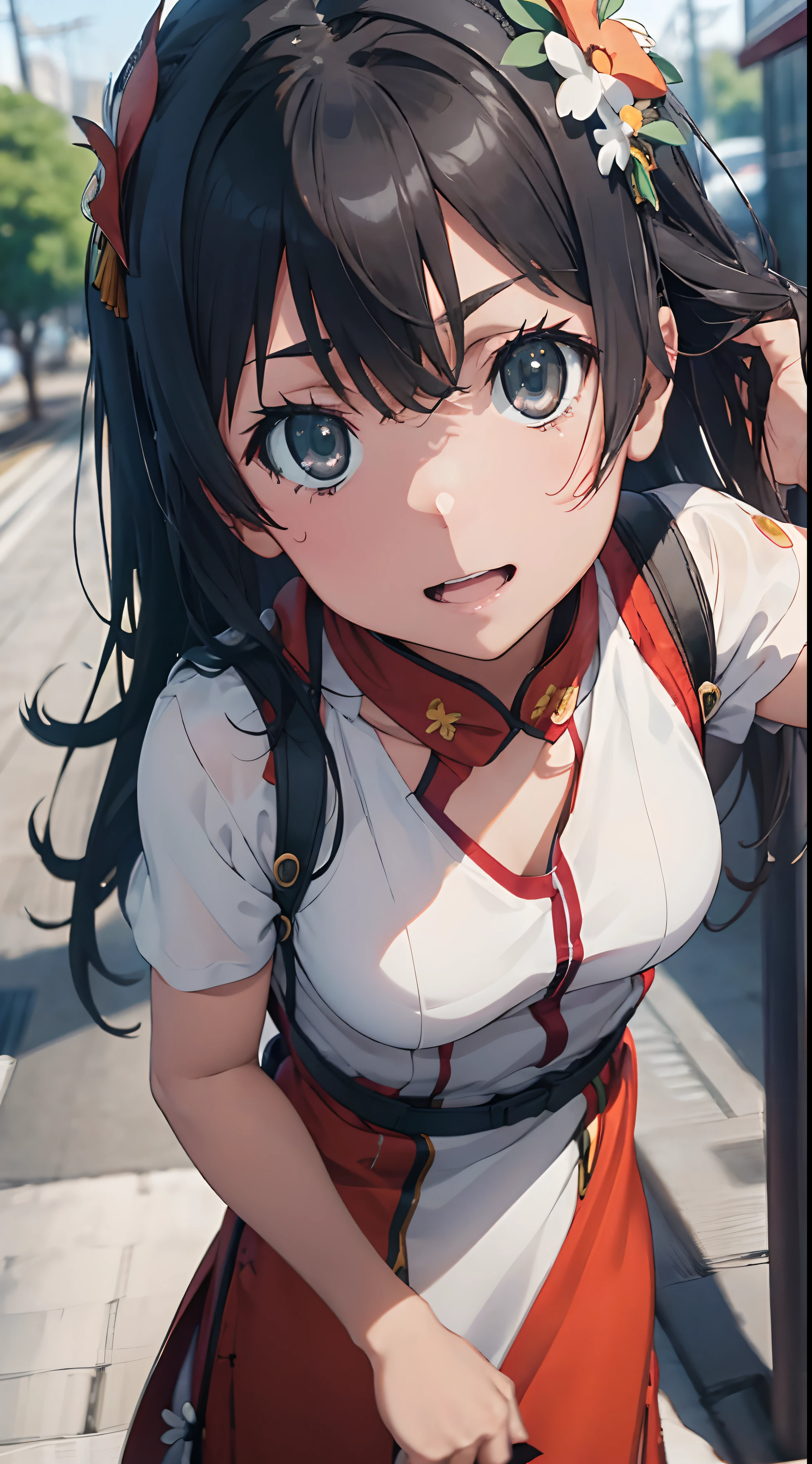 One lady,,japanes,(((qipao dress))),portlate,,Wet with sweat,Natural smile,Clothes are wet,(((Nariko Saten)))High quality, detail, Depth and finesse。stares at the camera。Use of fisheye lenses、Beast hairstyle ban、Maintain finger shape、impact-resistanthigh-quality, detail, Depth and 3D effects。Worthy of 16k wallpapers。The texture of the material changes.、Realistic expression.。Official art。Natural light,((Realism: 1.2)), dynamic far view shot,Cinematic lighting, Perfect composition, by sumic.Has a small, ultra-detailliert, Official art, masutepiece, (Best Quality:1.3), glint, Highly detailed CG Unity 16K wallpaper, Detailed background, masutepiece, Best Quality, (masutepiece), (Best Quality:1.4), (超A high resolution:1.2), (hyper realisitic:1.4), (Photorealistic:1.2), Best Quality, High quality, hight resolution, Detail Enhancement,((()))