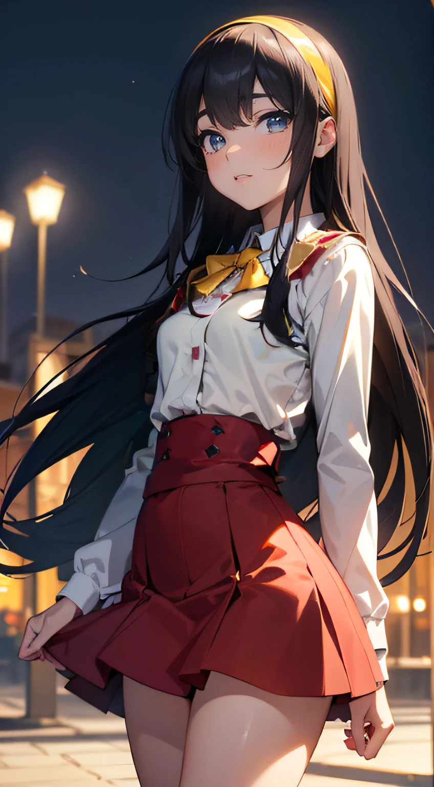 The color of the clothes is painted in red、It is painted in the same red as the clothes、Clothes are painted red, erasing beige