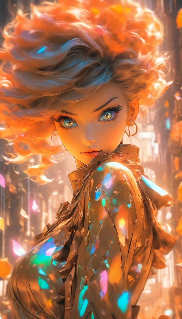 Galactic astrowave lunarpunk fashion in the style of autumnal steampunk retrofuturism, soft autumn leaf confetti, fluctuating ethereal depth of field, skewed realities, understated haute couture scifi activewear, iridescent pigment powder, holga medium format camera, lower body