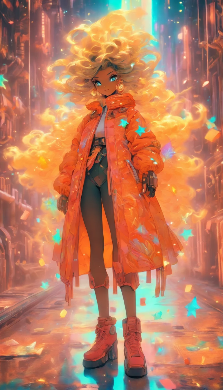 Galactic astrowave lunarpunk fashion in the style of autumnal steampunk retrofuturism, soft autumn leaf confetti, fluctuating ethereal depth of field, skewed realities, understated haute couture scifi activewear, iridescent pigment powder, holga medium format camera, lower body