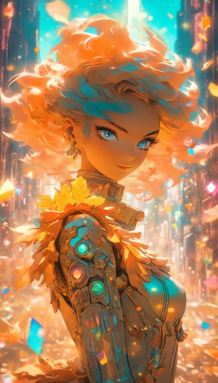 Galactic astrowave lunarpunk fashion in the style of autumnal steampunk retrofuturism, soft autumn leaf confetti, fluctuating ethereal depth of field, skewed realities, understated haute couture scifi activewear, iridescent pigment powder, holga medium format camera, lower body