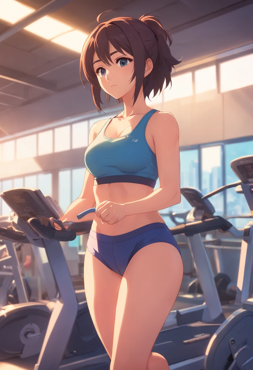 Asian gym, fitness, slim, spandex, boobs