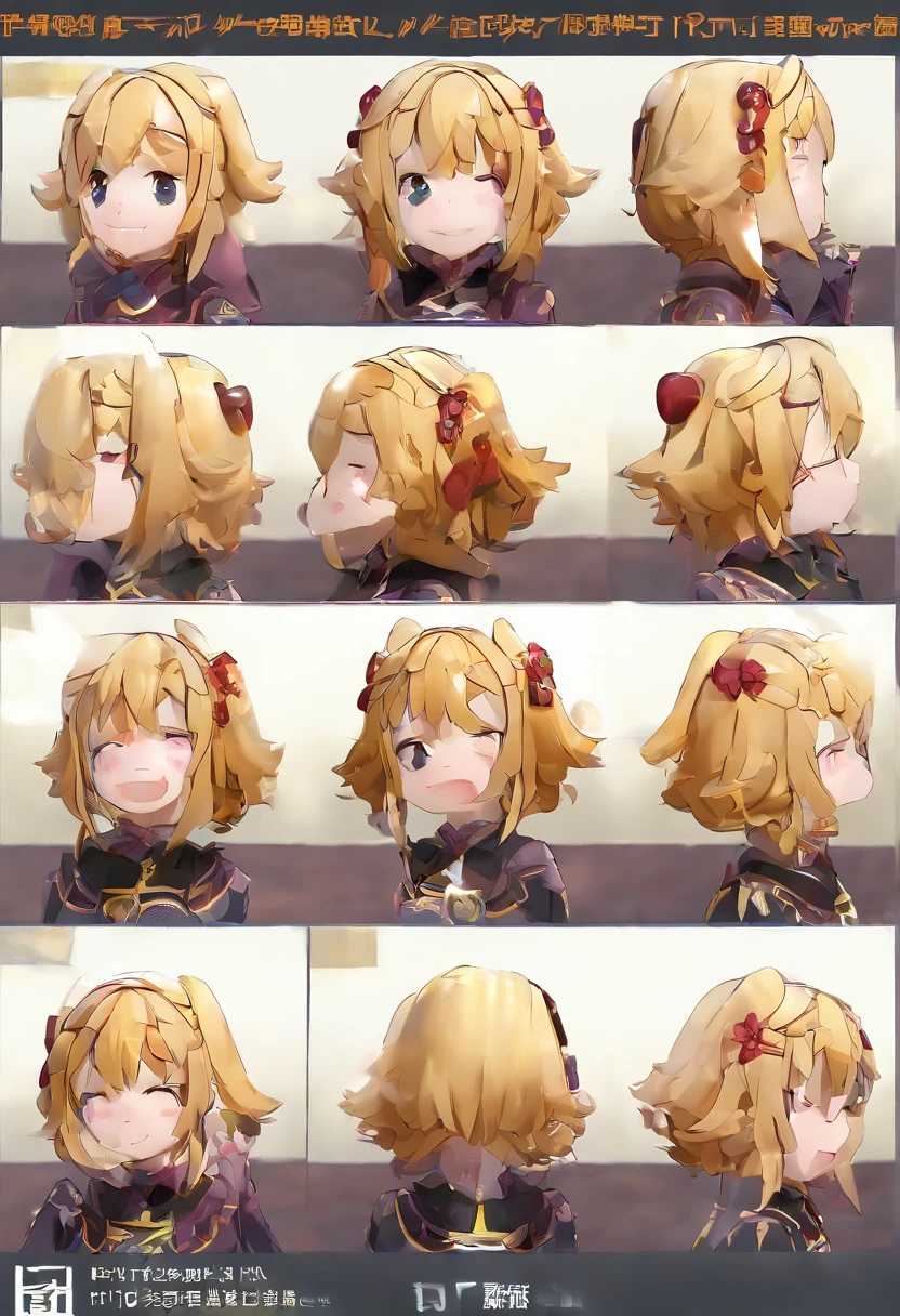 Three View,the sideview、up front view、posterior view,Rich tiara,Added bronze texture,Anime blind box,Bubble Matt
