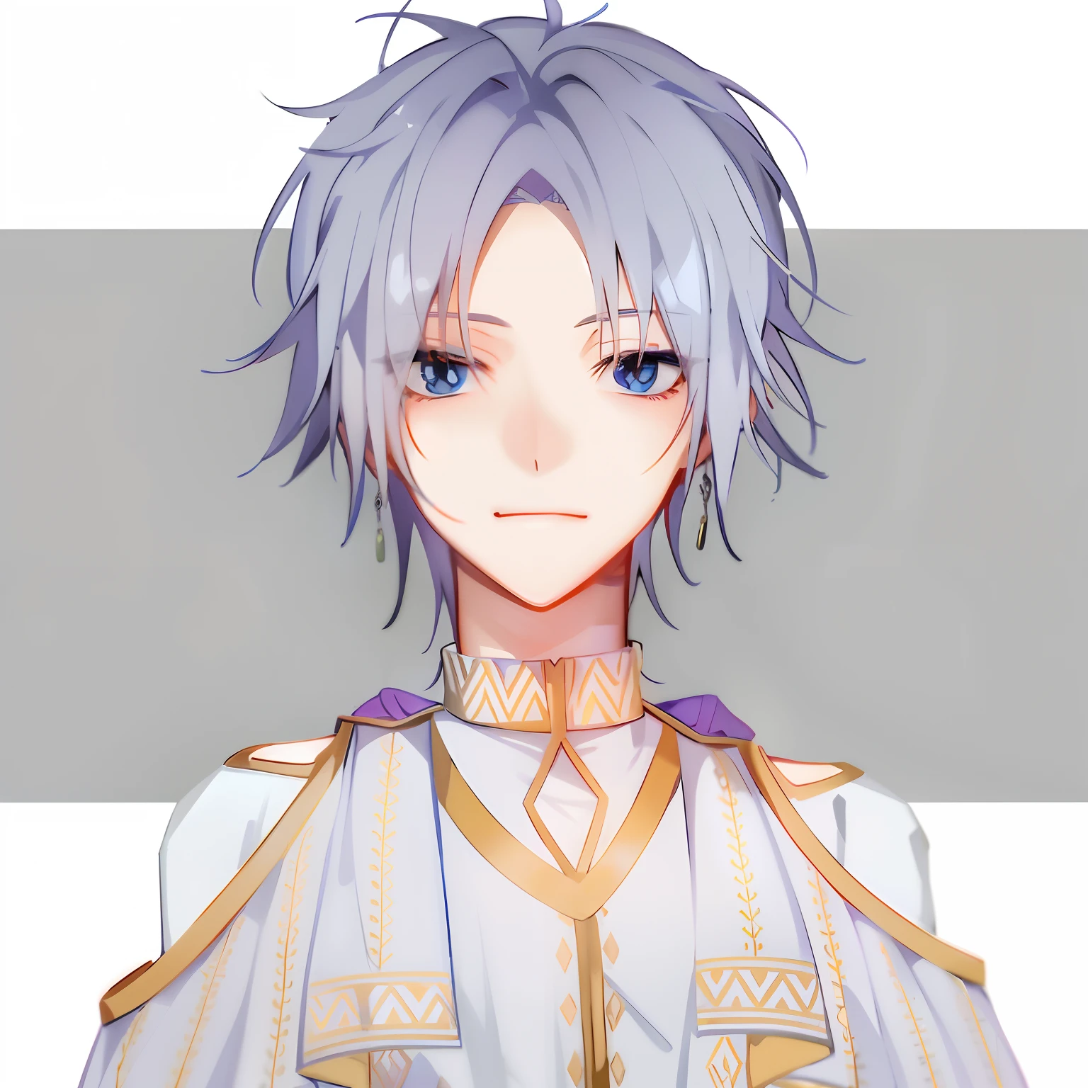 anime boy with blue hair and glasses wearing a tie, 2 d anime style, anime moe artstyle, 2 d anime, tall anime guy with blue eyes, young anime man, [[[[grinning evily]]]], sayori, anime boy, inspired by Okumura Togyu, made with anime painter studio, high quality anime artstyle