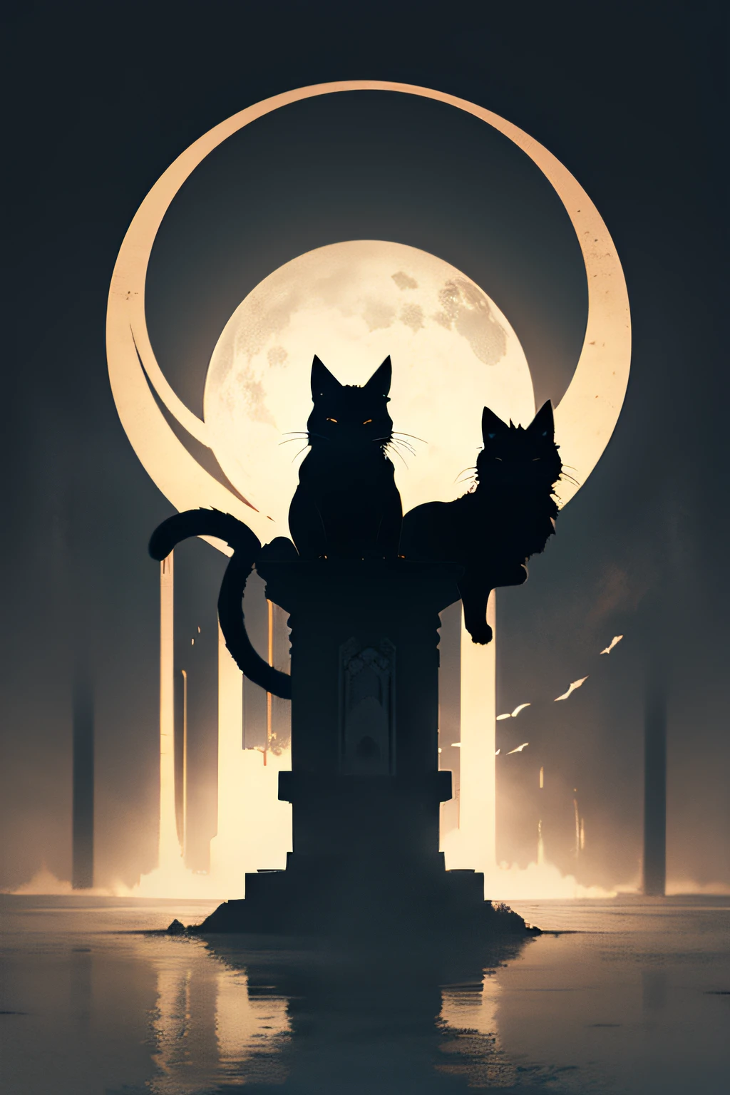 catss　silhuette　A logo　monotone